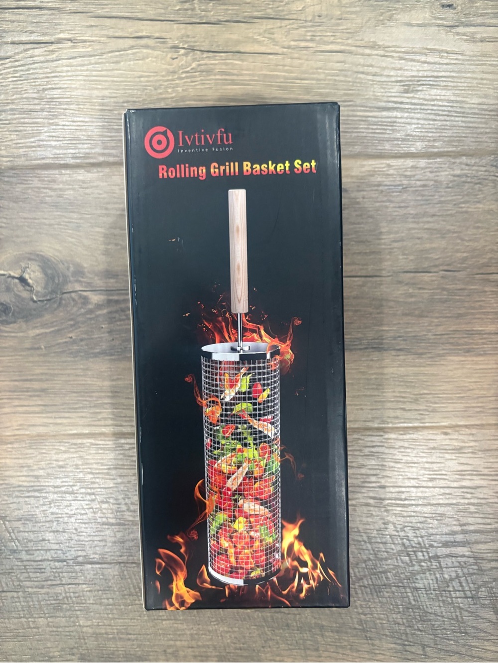 New-in-Box Rolling Grill Basket